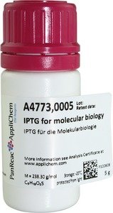 Фото Applichem A4773,0005 ИПТГ (Изопропил-бета-D-тиогалактопиранозид), для молекулярной биологии (5 г)