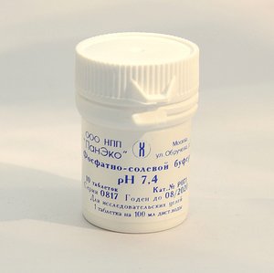 Фото Applichem A9201,0100 Буфер фосфатно-солевой PBS таблетки pH 7,4 (для 1 л) (100 таблеток)