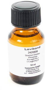 Фото Lovibond 2420808 Стандартный раствор на фосфат (4,6 мг/л PO4 = 1,5 мг/л P, 50 мл)
