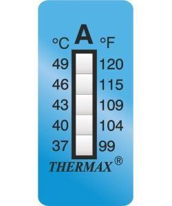 Фото THRMX5LS-A термоиндикаторная наклейка Thermax 5 (37, 40, 43, 46, 49 C) (уп/10)