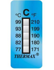 Фото THRMX5LS-C термоиндикаторная наклейка Thermax 5 (77, 82, 88, 93, 99 C) (уп/10)