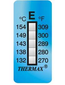 Фото THRMX5LS-E термоиндикаторная наклейка Thermax 5 (132, 138, 143, 149, 154 C) (уп/10)