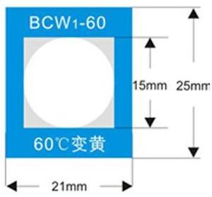 Фото BCW1-60 термоиндикаторная наклейка Single (60 C)