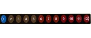 Фото HLCRST-12FDG Наклейка-термометр для холодильников Fridge (1, 2, 3, 4, 5, 6, 7, 8, 9, 10, 11, 12 C)