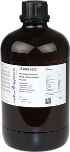 Фото Applichem 131020.1612 Соляная кислота 37% (макс. 0,0000005% Hg) (реаг. USP) для анализа, ACS, ISO (2.5 л)