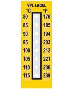 Фото VPL VPLH2 термоиндикаторная наклейка Thermolabel Eight Step (80, 85, 90, 95, 100, 105, 110, 115 C) (уп/10шт)