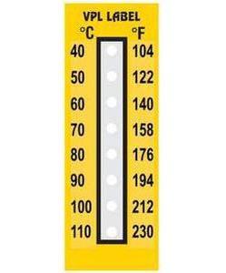 Фото VPL VPLH6 термоиндикаторная наклейка Thermolabel Eight Step (40, 50, 60, 70, 80, 90, 100, 110 C) (уп/10шт)