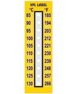 Фото VPL VPLJ2 термоиндикаторная наклейка Thermolabel Ten Step (85, 90, 95, 100, 105, 110, 115, 120, 125, 130 C) (уп/10шт)