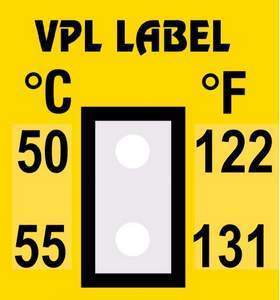 Фото VPL VPLB2 термоиндикаторная наклейка Thermolabel Two Step (50, 55 C)