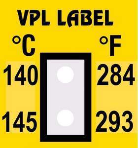 Фото VPL VPLB11 термоиндикаторная наклейка Thermolabel Two Step (140, 145 C)