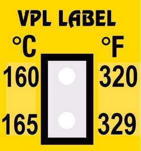 Фото VPL VPLB13 термоиндикаторная наклейка Thermolabel Two Step (160, 165 C)