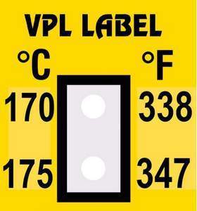 Фото VPL VPLB14 термоиндикаторная наклейка Thermolabel Two Step (170, 175 C)