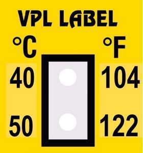 Фото VPL VPLB15 термоиндикаторная наклейка Thermolabel Two Step (40, 50 C)