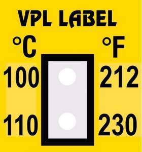 Фото VPL VPLB18 термоиндикаторная наклейка Thermolabel Two Step (100, 110 C)