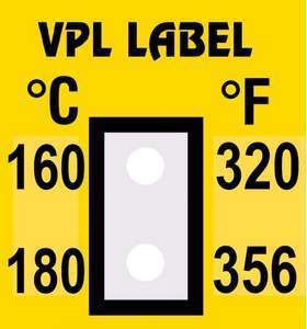 Фото VPL VPLB27 термоиндикаторная наклейка Thermolabel Two Step (160, 180 C)