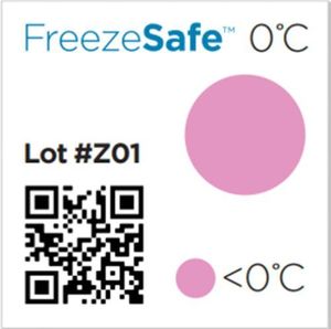 Фото VPL FreezeSafe Индикатор температуры для соблюдения холодовой цепи (0 °С / 32 °F)