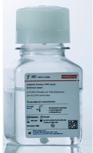 Фото HiMedia A001A-100ML Раствор пенициллин-стрептомицина 100X в 0,9% физиологическом растворе (100 мл)