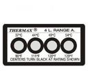 THRMX4LS-A термоиндикаторная наклейка Thermax 4 (37, 44, 49, 54 C) (уп/10)