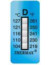 THRMX5LS-D термоиндикаторная наклейка Thermax 5 (104, 110, 116, 121, 127 C) (уп/10)
