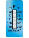 THRMX5LS-F термоиндикаторная наклейка Thermax 5 (160, 166, 171, 177, 182 C) (уп/10)