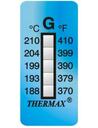 THRMX5LS-G термоиндикаторная наклейка Thermax 5 (188, 193, 199, 204, 210 С) (уп/10)