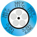 THRMX5CLK-6 термоиндикаторная наклейка Thermax 5 Clock (171, 177, 182, 188, 193 C) (уп/10)