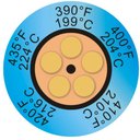 THRMX5CLK-7 термоиндикаторная наклейка Thermax 5 Clock (199, 204, 210, 216, 224 C) (уп/10)