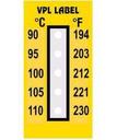 VPL VPLE3 термоиндикаторная наклейка Thermolabel Five Step (90, 95, 100, 105, 110 C) (уп/10шт)