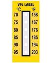 VPL VPLF2 термоиндикаторная наклейка Thermolabel Six Step (70, 75, 80, 85, 90, 95 C) (уп/10шт)