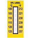 VPL VPLF3 термоиндикаторная наклейка Thermolabel Six Step (100, 105, 110, 115, 120, 125 C) (уп/10шт)