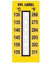 VPL VPLF4 термоиндикаторная наклейка Thermolabel Six Step (130, 135, 140, 145, 150, 155 C) (уп/10шт)