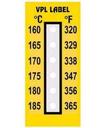 VPL VPLF5 термоиндикаторная наклейка Thermolabel Six Step (160, 165, 170, 175, 180, 185 C) (уп/10шт)