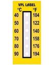 VPL VPLF7 термоиндикаторная наклейка Thermolabel Six Step (40, 50, 60, 70, 80, 90 C) (уп/10шт)