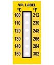 VPL VPLF8 термоиндикаторная наклейка Thermolabel Six Step (100, 110, 120, 130, 140, 150 C) (уп/10шт)