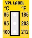 VPL VPLC термоиндикаторная наклейка Thermolabel Three Step (85, 95, 100 C) (уп/10шт)