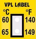 VPL VPLB3 термоиндикаторная наклейка Thermolabel Two Step (60, 65 C)