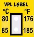 VPL VPLB5 термоиндикаторная наклейка Thermolabel Two Step (80, 85 C)