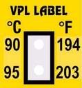 VPL VPLB6 термоиндикаторная наклейка Thermolabel Two Step (90, 95 C)