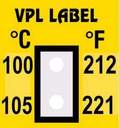 VPL VPLB7 термоиндикаторная наклейка Thermolabel Two Step (100, 105 C)