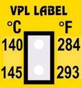 VPL VPLB11 термоиндикаторная наклейка Thermolabel Two Step (140, 145 C)