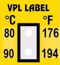 VPL VPLB17 термоиндикаторная наклейка Thermolabel Two Step (80, 90 C)