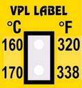 VPL VPLB21 термоиндикаторная наклейка Thermolabel Two Step (160, 170 C)