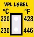 VPL VPLB24 термоиндикаторная наклейка Thermolabel Two Step (220, 230 C)