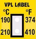 VPL VPLB28 термоиндикаторная наклейка Thermolabel Two Step (190, 210 C)