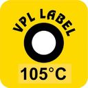 VPL VPLA105 термоиндикаторная наклейка Thermolabel Single (105 C)