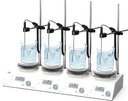 DLAB MS-H280-S4 Цифровая магнитная мешалка с термодатчиком PT1000A (4 шт.) и держателем (4 шт.) (200-1500 об/мин)